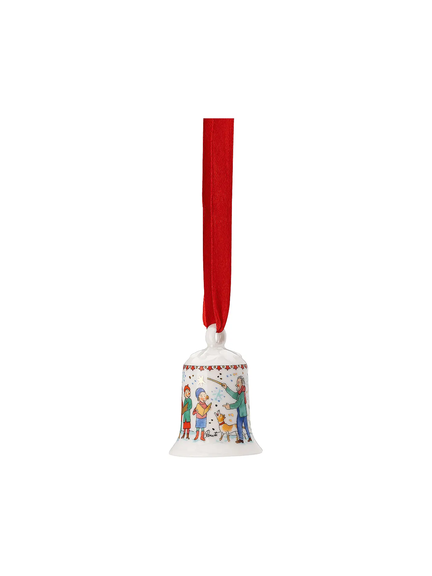 HUTSCHENREUTHER | Weihnachts Porzellan Mini Glocke Kinderchor | 
